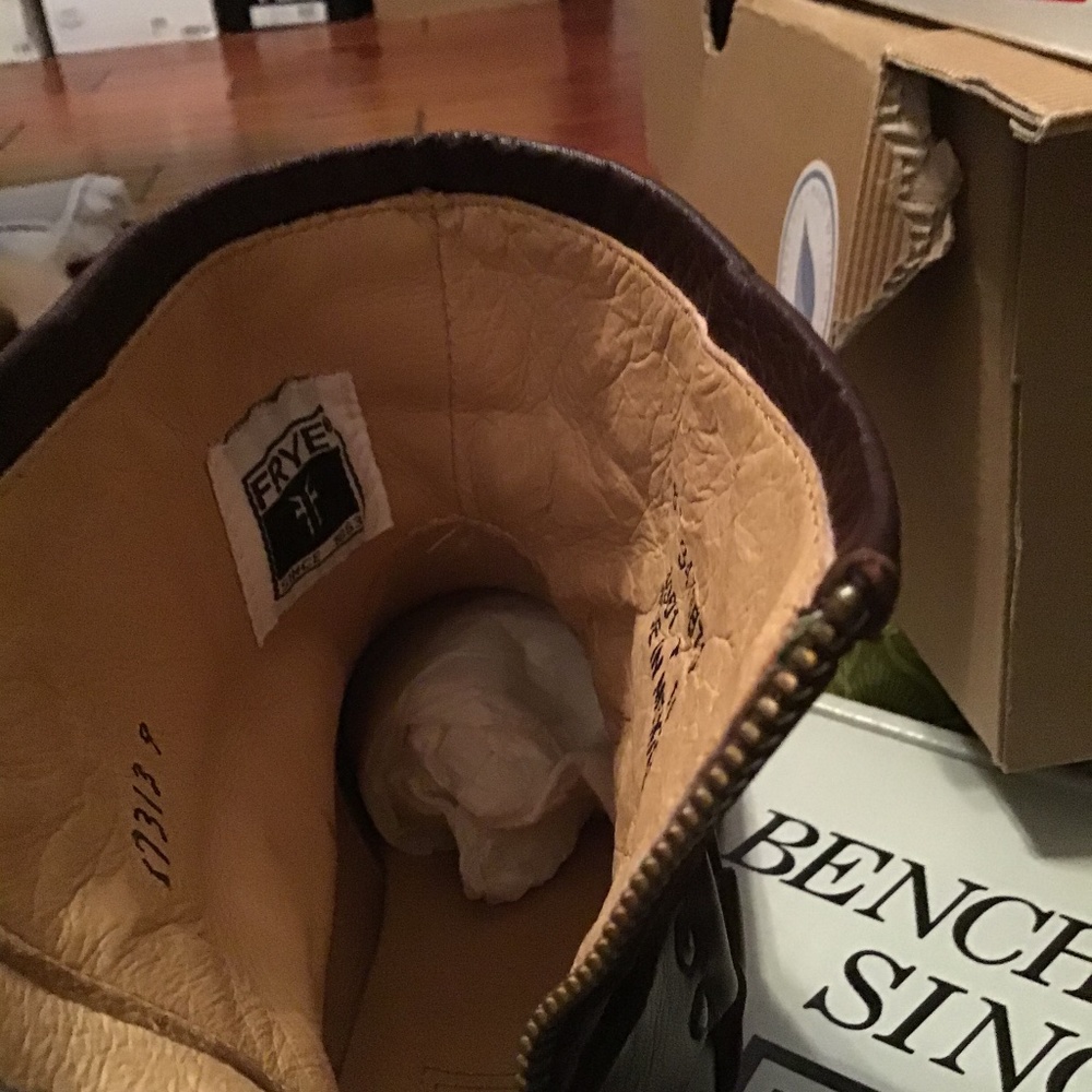 Frye boots. Size 8. Dark brown. Like new wore twic